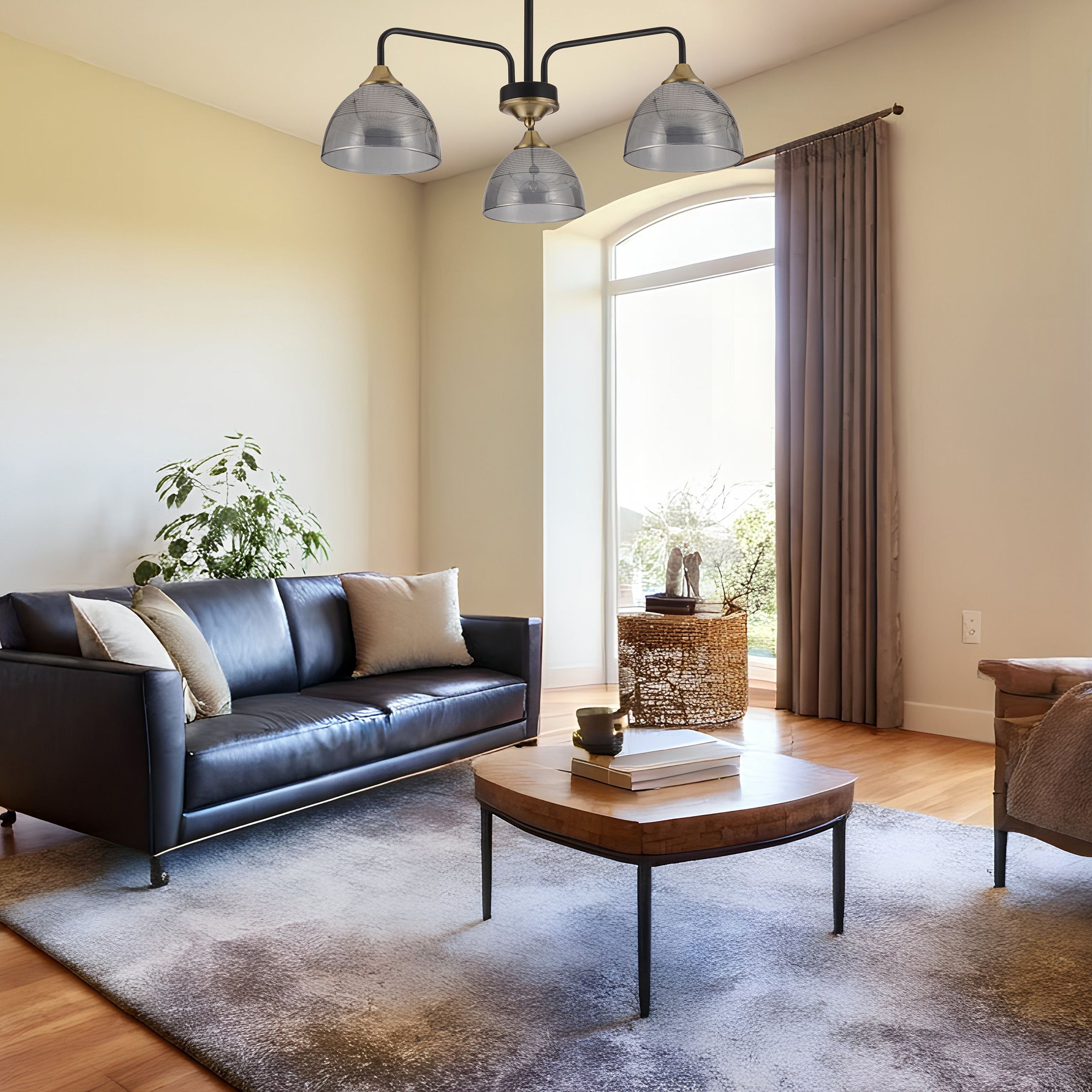 Lampa Sufitowa Wisząca Toolight G084-3C Czarny Szary - 4