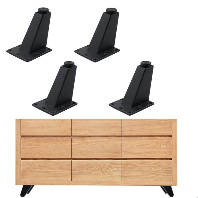 Nogi meblowe do sof, stołów, szafek, stolików kawowych, telewizorów itp., 4 sztuki, 9,2 x 7,3 x 6,3 cm, stabilne i trwałe