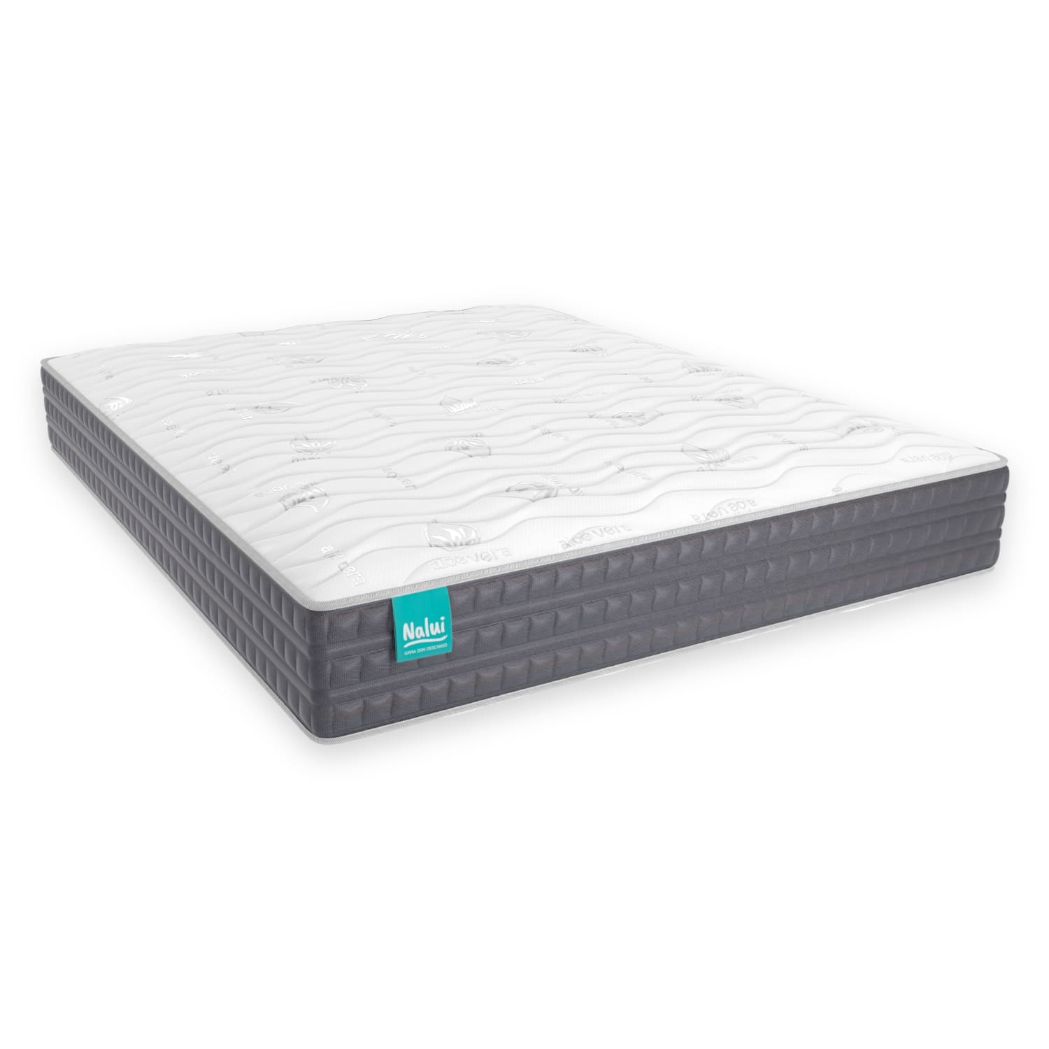 Nalui colchón viscoelástico 67x190 cm mulhacén blanco aloe vera ±26cm transpirable | f. medio-alta reversible | hecho en españa