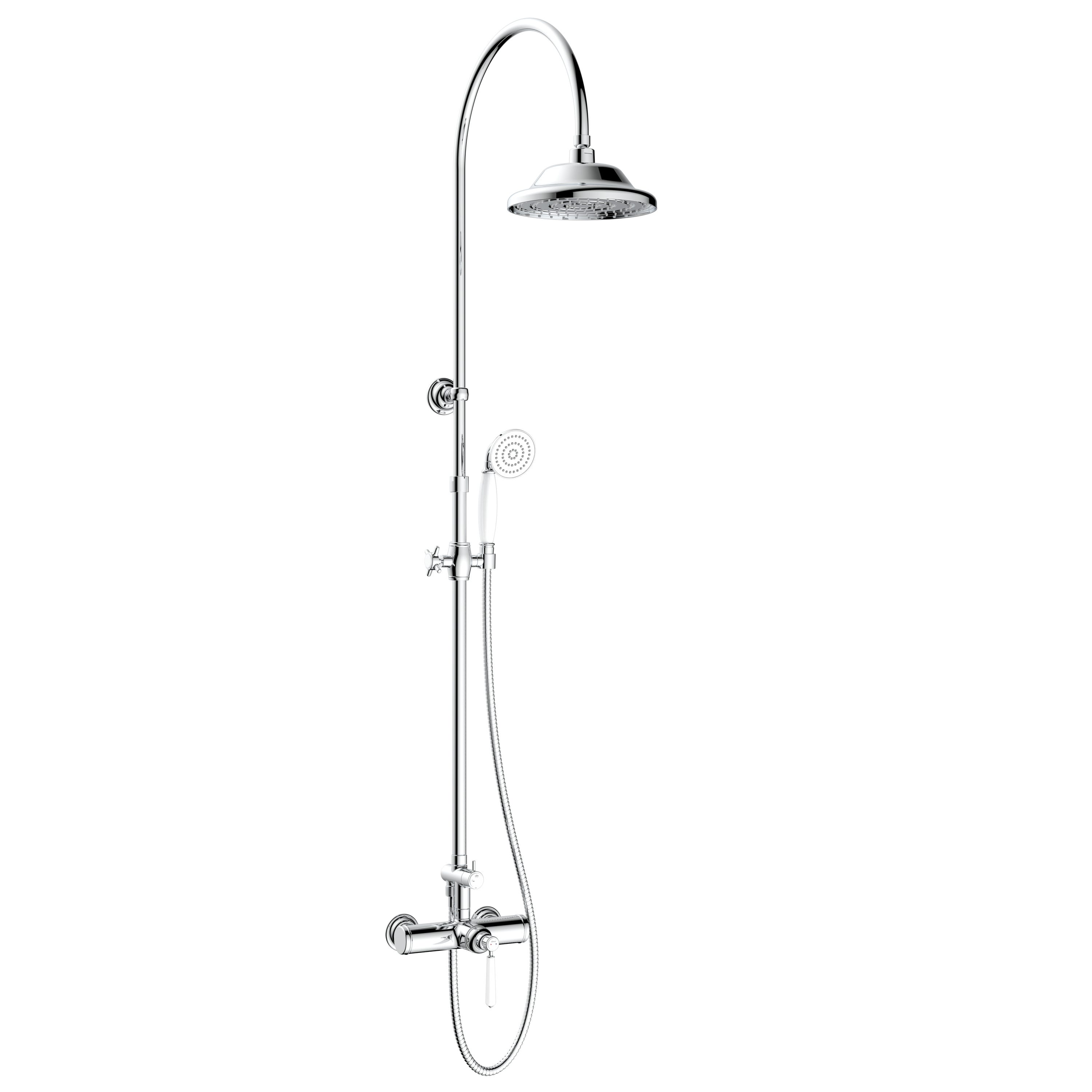 Coloană de duș SENSEA CHARM cu baterie mixer - Crom