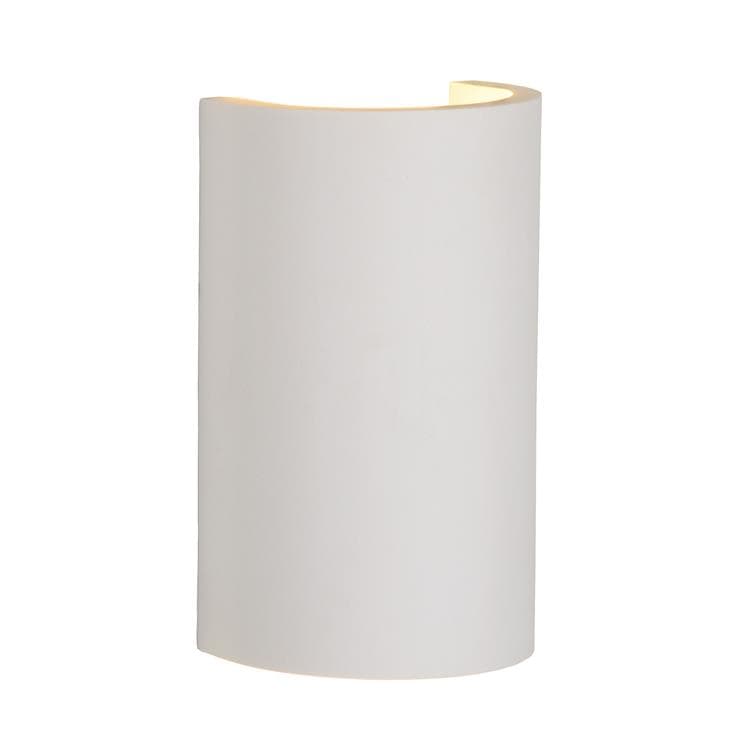 Kinkiet ścienny Gipsy biały 1xG9x40W wym: 18 x 11 x 7 cm ceramika / gips IP20 Lucide