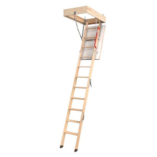 Echelle escamotable bois - Trémie de 70 x 140cm - Hauteur de 2.32 à 2.80m - LWK70140-2