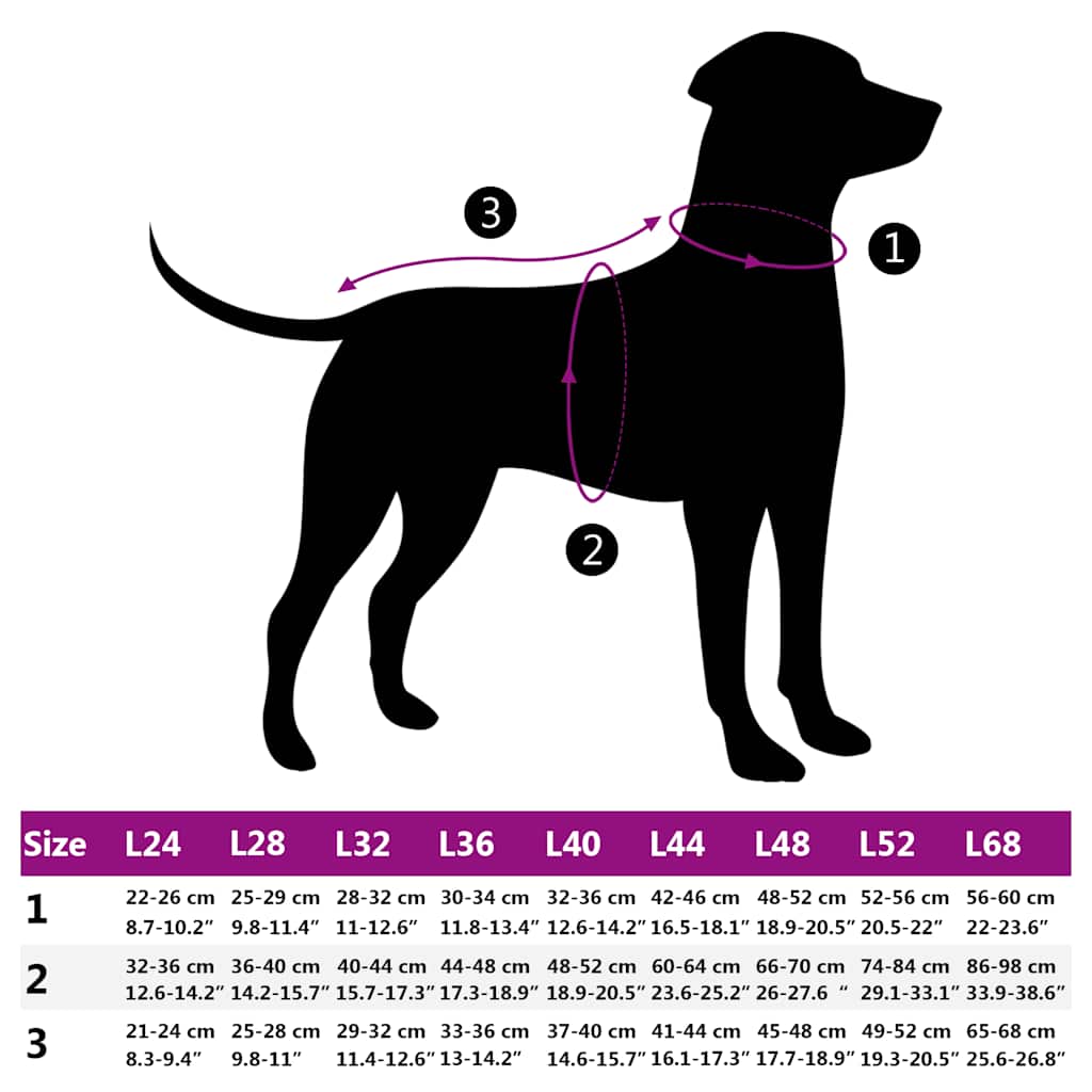 Abrigo para perro con arnés impermeable reflectante L morado vidaXL - 3