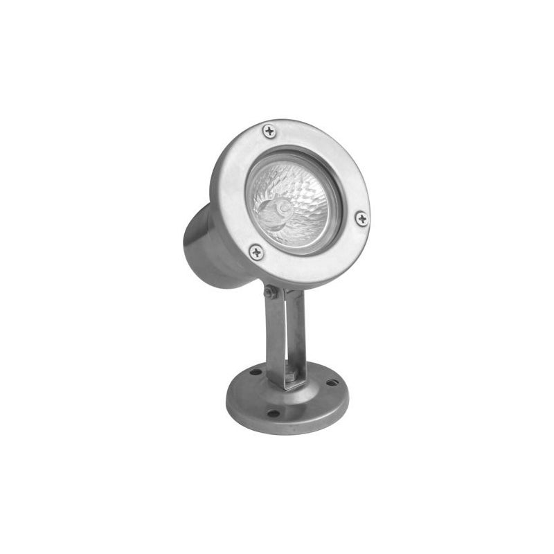 Lampa gruntowa wbijana Emy srebrna 1xGU5.3x50W wym: 14 x 8 x 10,5 cm metal SU-MA