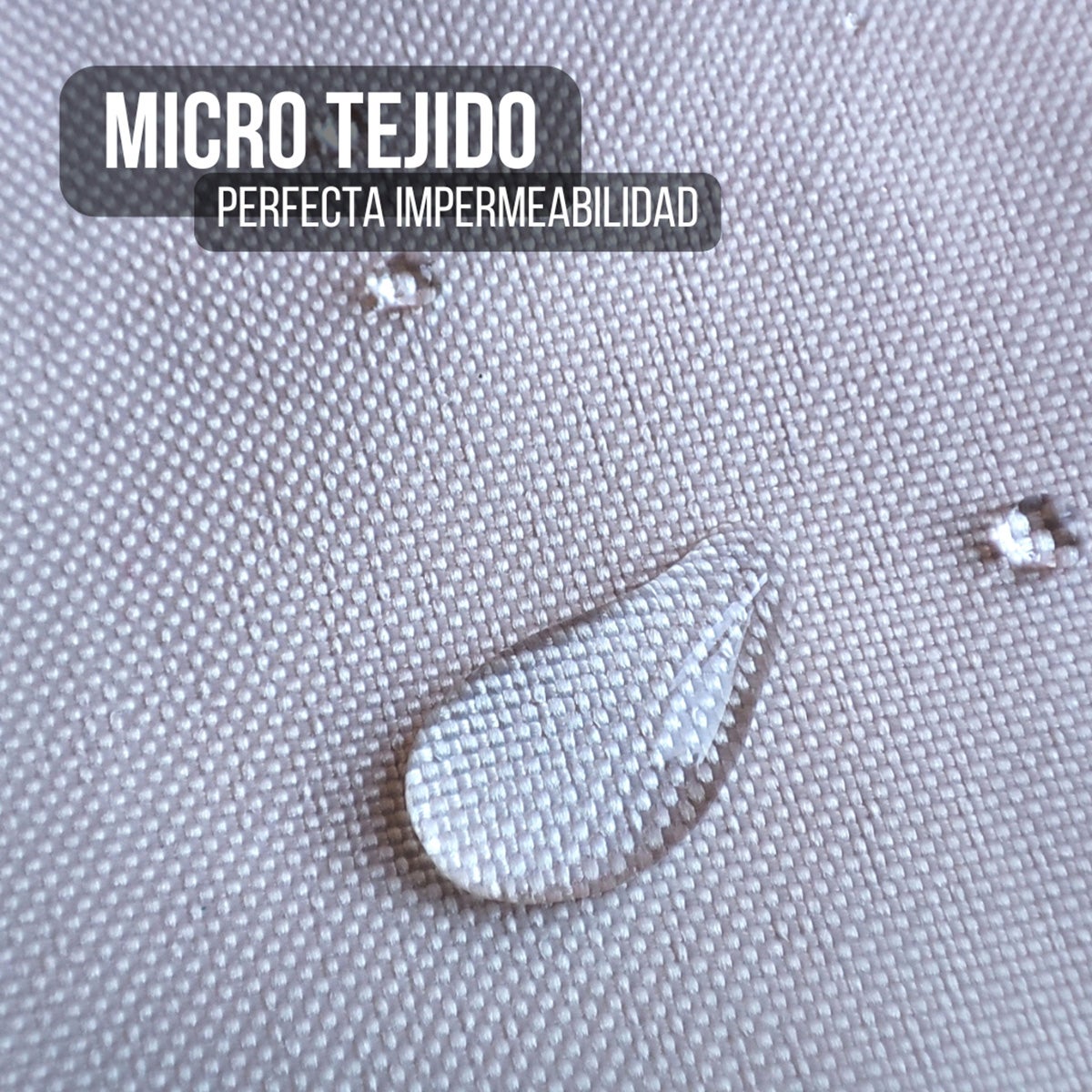 Toldo vela triangular impermeable 3x3x3 m con anillas y cuerdas beige Klack - 6
