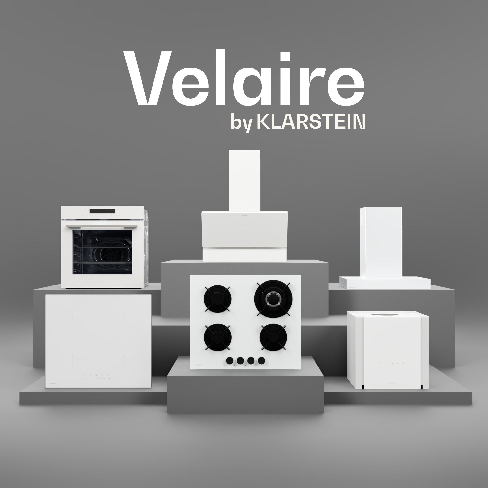 KLARSTEIN Four Velaire | Cuisinière électrique | Grand nombre de fonctions | Classe d'efficacité énergétique A+ | 3160 W | 60 cm Blanc - 9