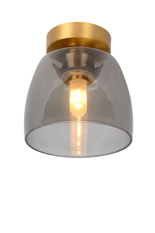 Lampa sufitowa TYLER transparentna-mosiądz 1xG9x33W szkło wym:16x16,1x16,1cm IP20 Lucide