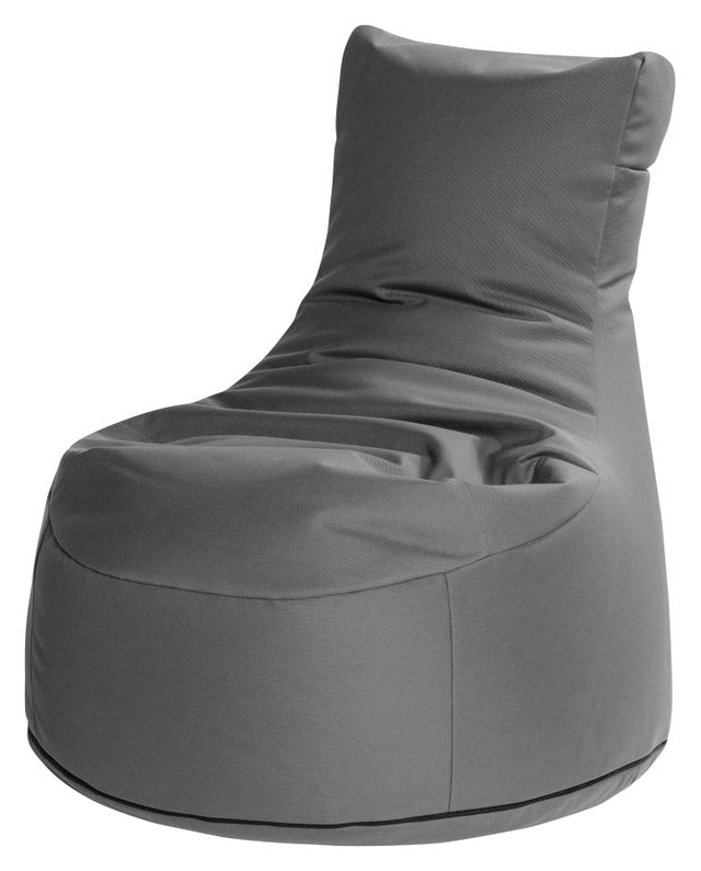 Sitting Point Pouf Softy XL 220 L - Fourrure Synthétique Gris Moelleux - Pouf Géant Confort Adulte & Ado - Fabriqué En Allemagne