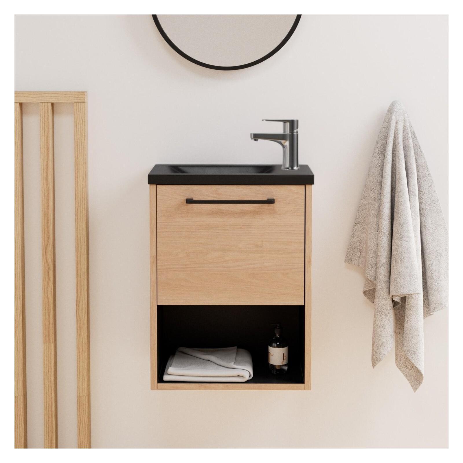 Conjunto mueble lavamanos + grifo nika