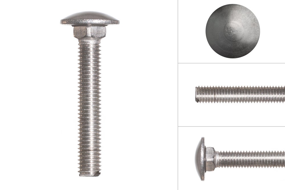 DELTAFIX Slotbout met moer en ring M8x50 mm zwart verzinkt, 10 stuks