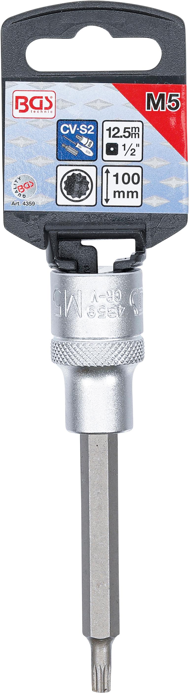 BGS Douille à embouts | longueur 100 mm | 12,5 mm (1/2