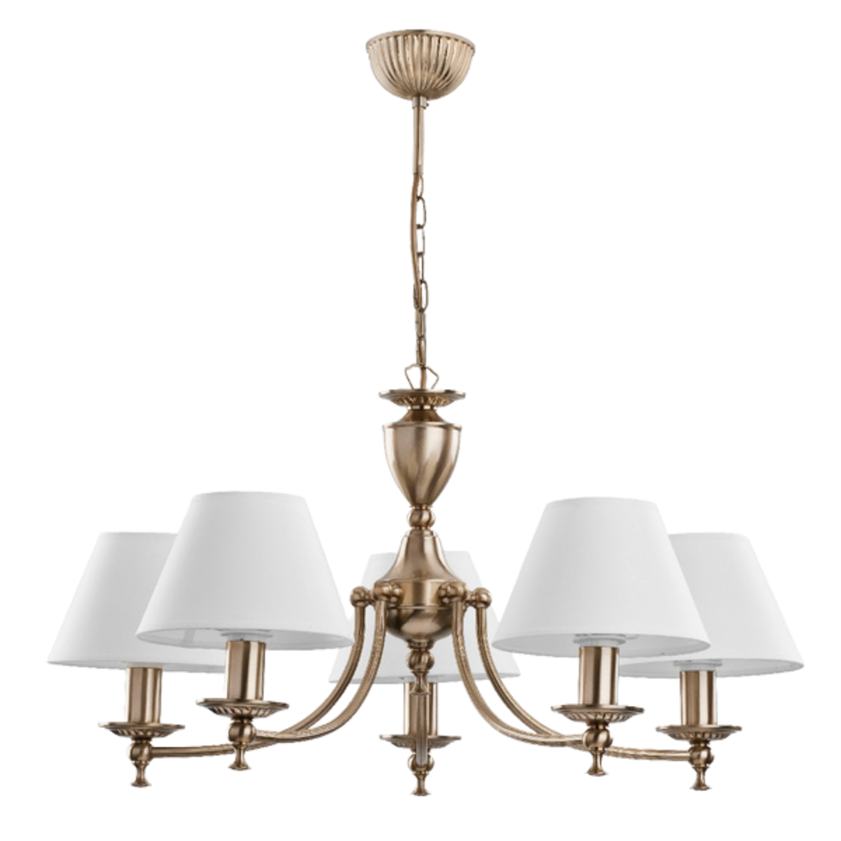 Lampa wisząca SOFIA złoto-biała 5xE14x10W metal wym:66x48,8x48,8cm IP20 Alfa