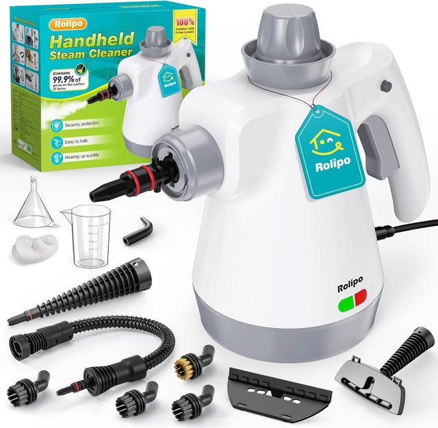 Nettoyeur vapeur portatif 1050W : désinfection haute température, sans chimie, pour toute la maison