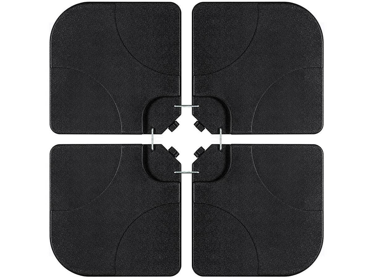 Pied de parasol 4 dalles à lester jusqu'à 3 x 3 - 52L - Noir - 4