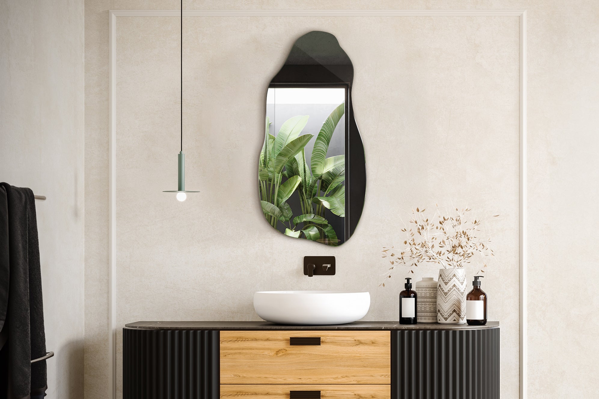 Specchio da parete decorativo di alta qualità per bagno, camera da letto, corridoio - 50 cm x 100 cm - 6