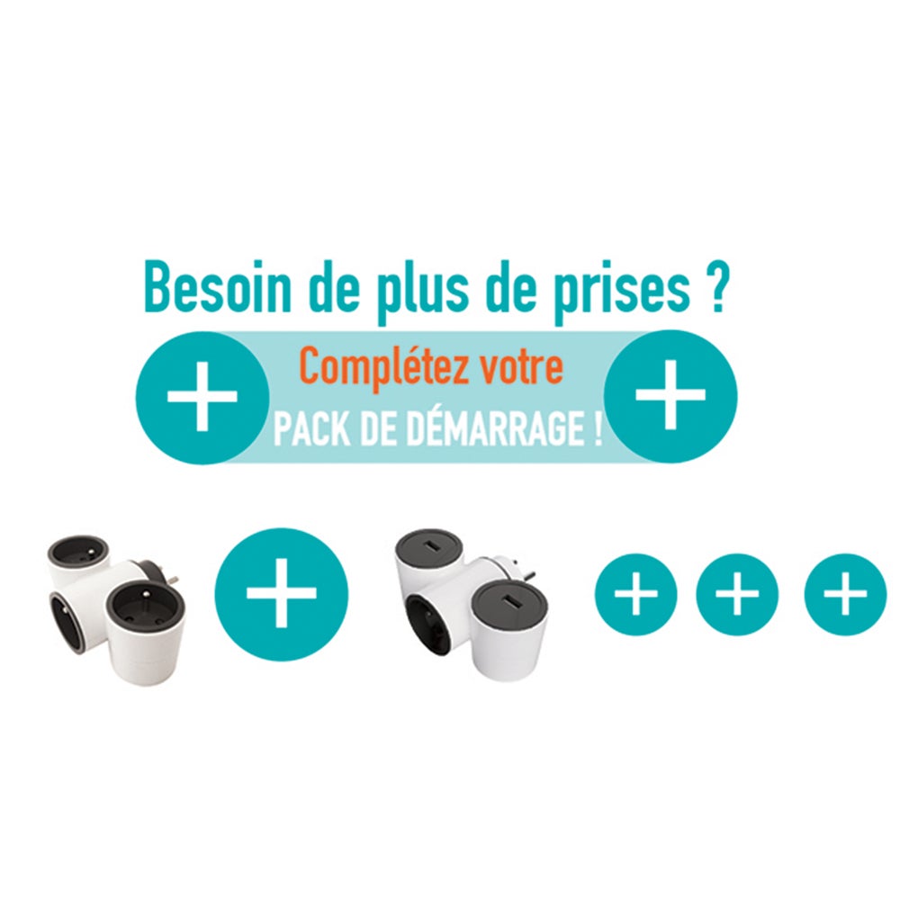 Starter Pack MODULOWATT avec rallonge 1.20m interrupteur + triplite 3x16A - 3