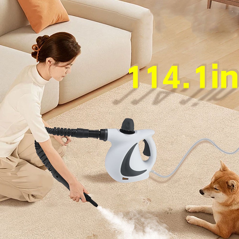 Nettoyeur vapeur multifonction avec 9 accessoires, nettoyeur vapeur à main à pression, idéal pour éliminer les taches, les poils d'animaux - 6