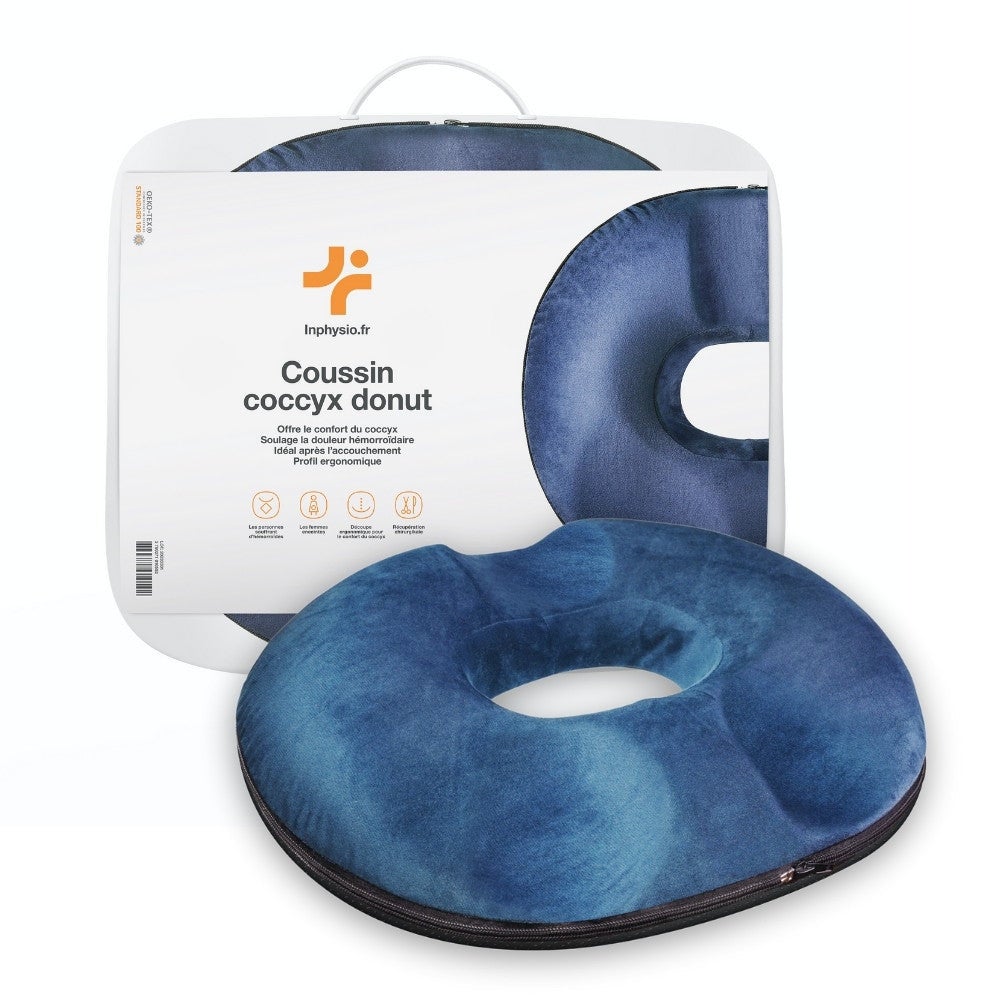 Coussin Donut Pour Piercing D'oreille - Avec Trou Central 8cm, Dimensions 28x28cm, Coton Doux, Pour Dormir Sur Le Côté Sans Douleur