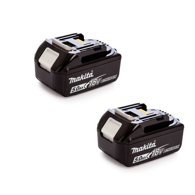Lot de 2 batteries 18V Li-Ion LXT de 5,0Ah pour outil sans fil - MAKITA 197288-2
