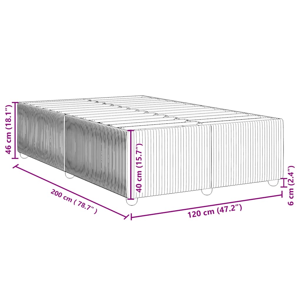 Cadre de lit sans matelas, en velours, gris clair, pour la chambre, 120 × 200 cm - 9