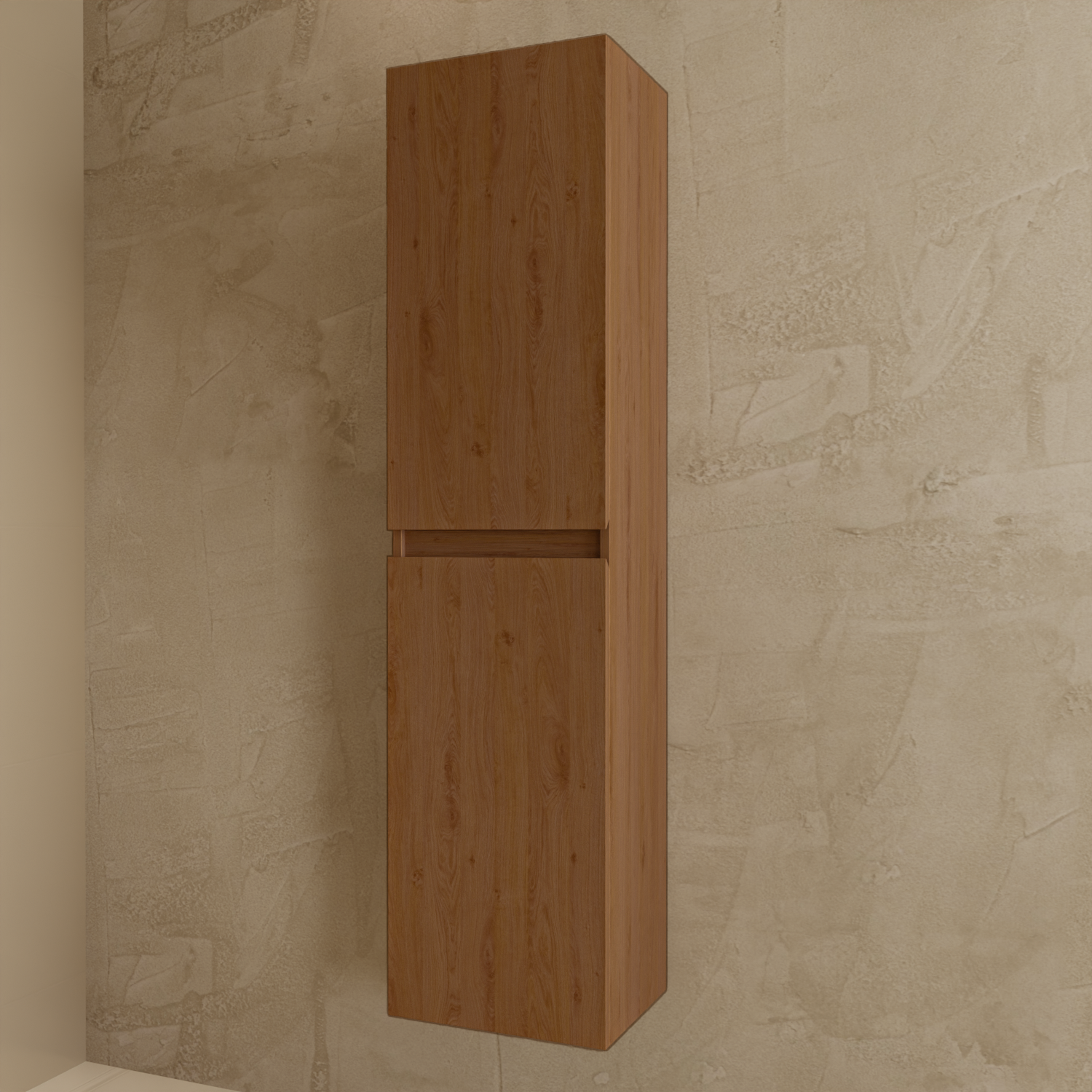 Ensemble Meuble Vasque 80 Cm Avec Colonne - Chêne Chaud - Lavabo Blanc - LOMAZOO Verona - 6
