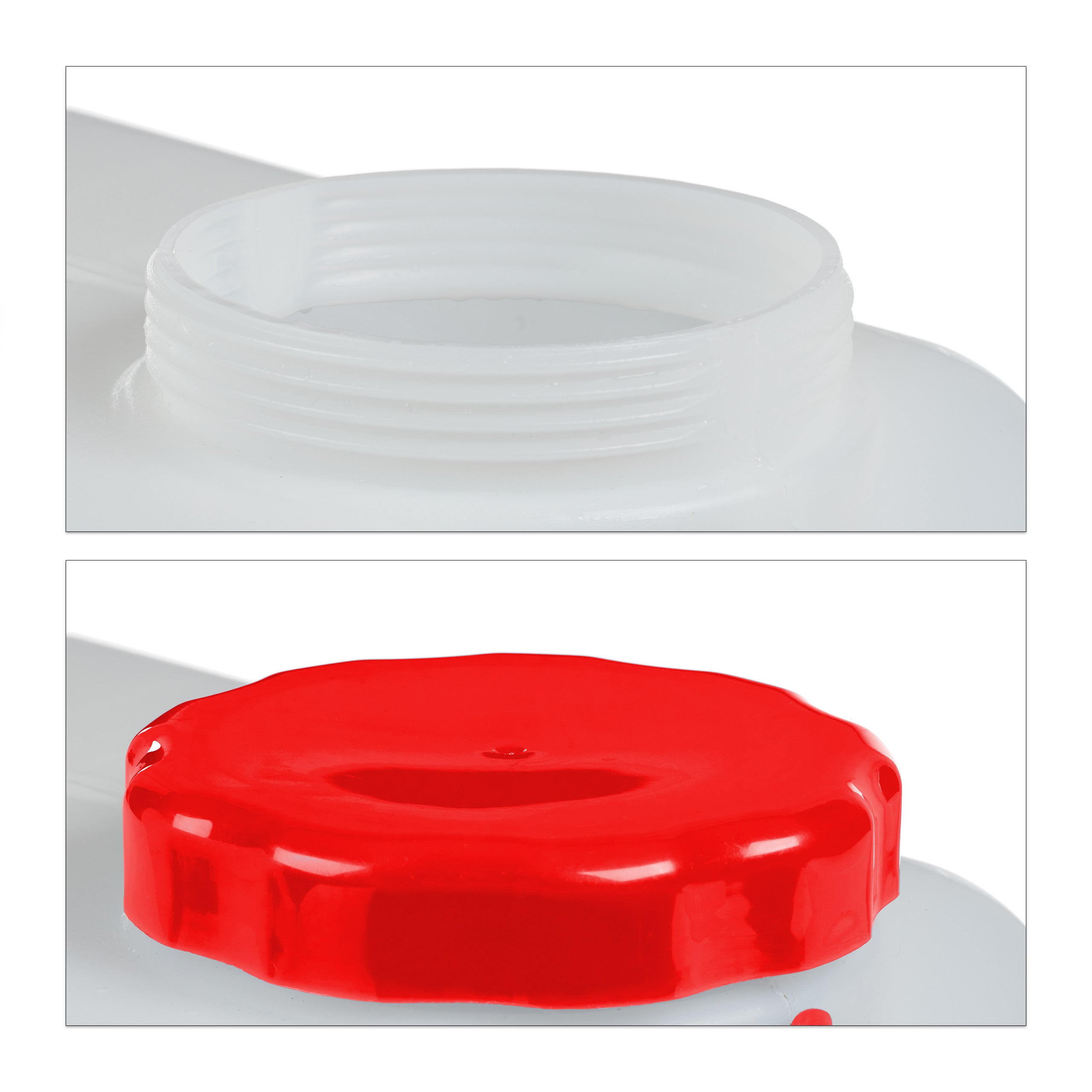 Jerrican d'eau potable de camping avec robinet et bouchon à vis, 12 l, 35,5 x 17 x 32,5 cm, en HDPE blanc et rouge, sans BPA ni DEHP, Relaxdays - 8