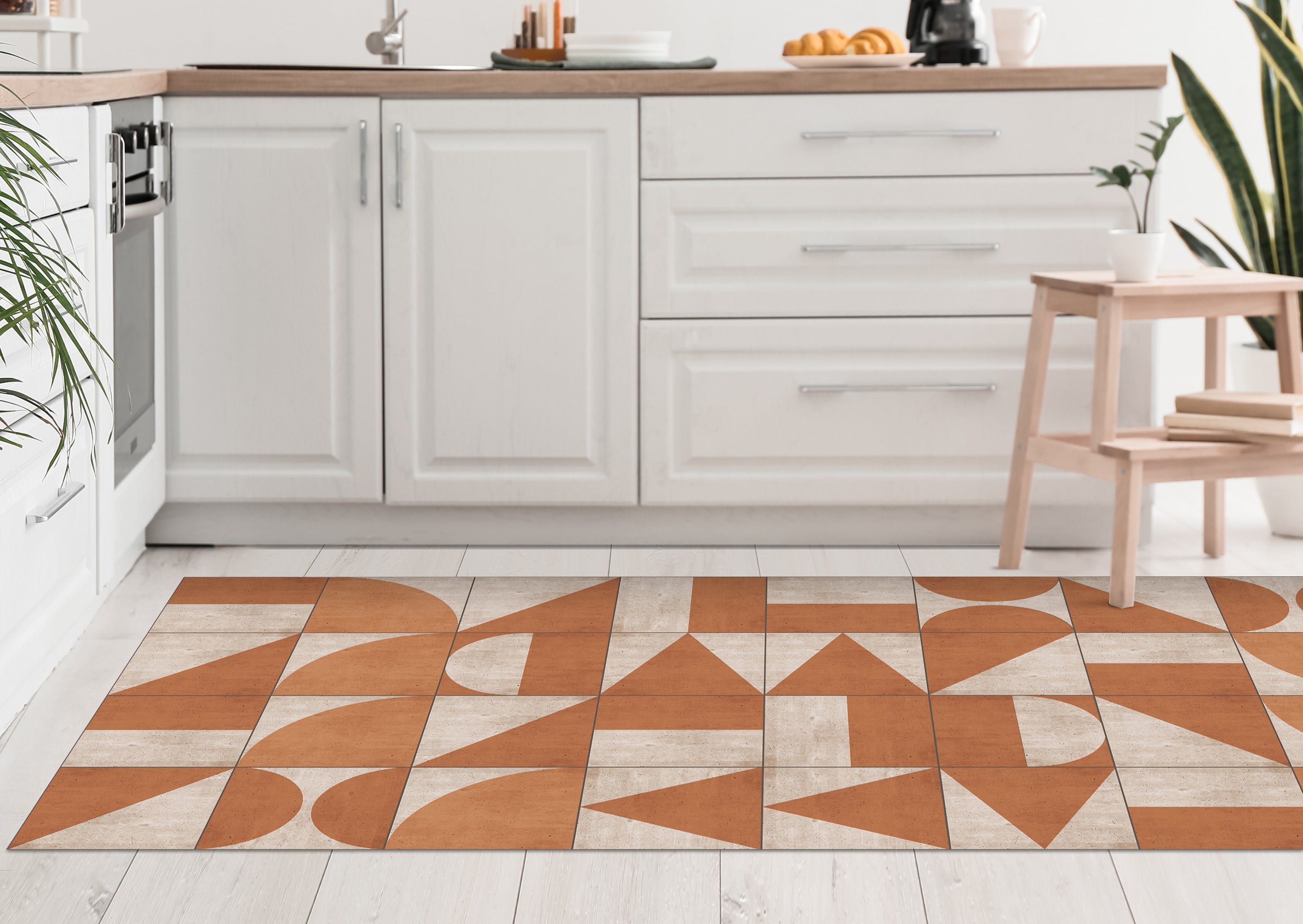 Tapis antidérapant en vinyle Troya 50x100 cm - PVC imprimé, lavable, ignifuge, pour le salon et la cuisine, style moderne - 2