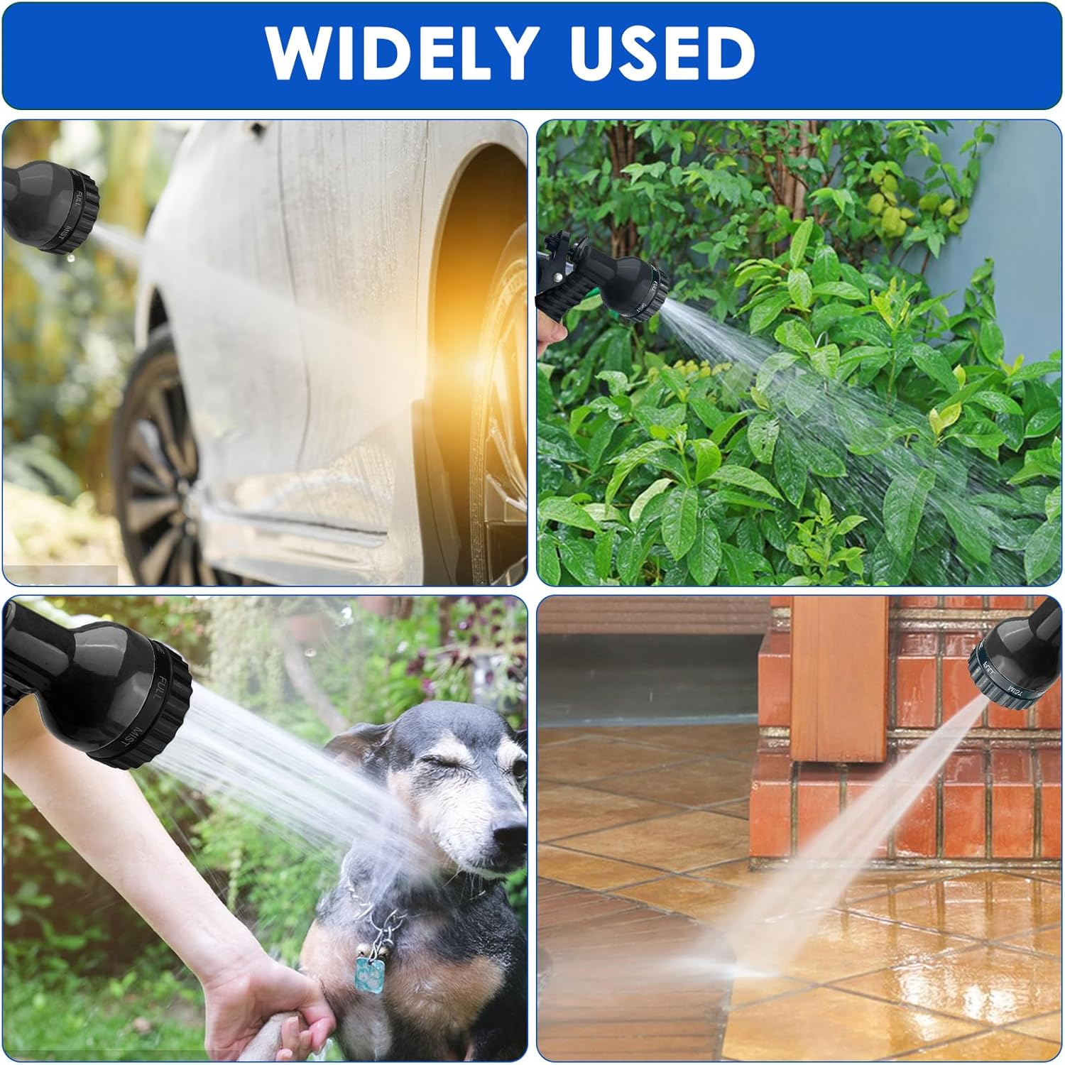 Mangueira de jardim expansível de 30 m - com 7 modos de pulverização - à prova de vazamentos - adequada para lavagem de jardins e carros - 4