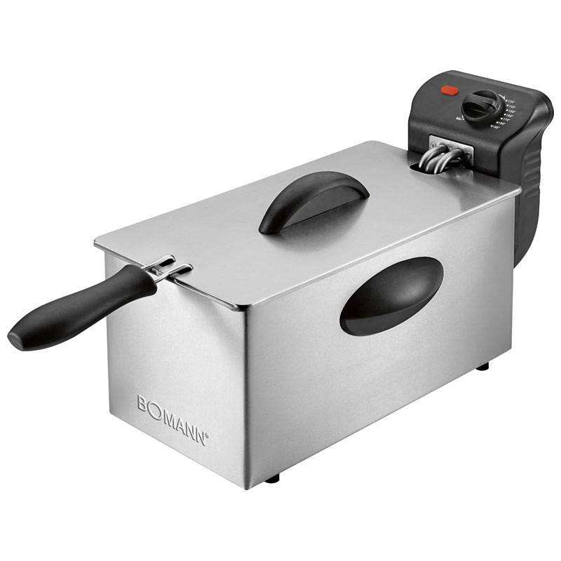 Freidora Industrial Eléctrica CLEITON 4L - Acero Inoxidable, 2000W, Termostato Ajustable 0-200°C, Para Hostelería