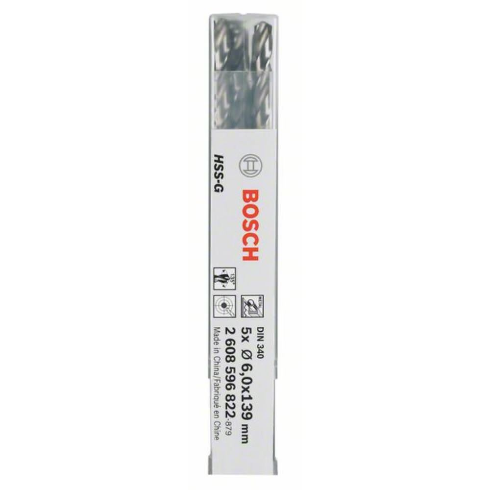 Broca HSS-G DIN340: 5,0 x 87 x 132: 5 uds