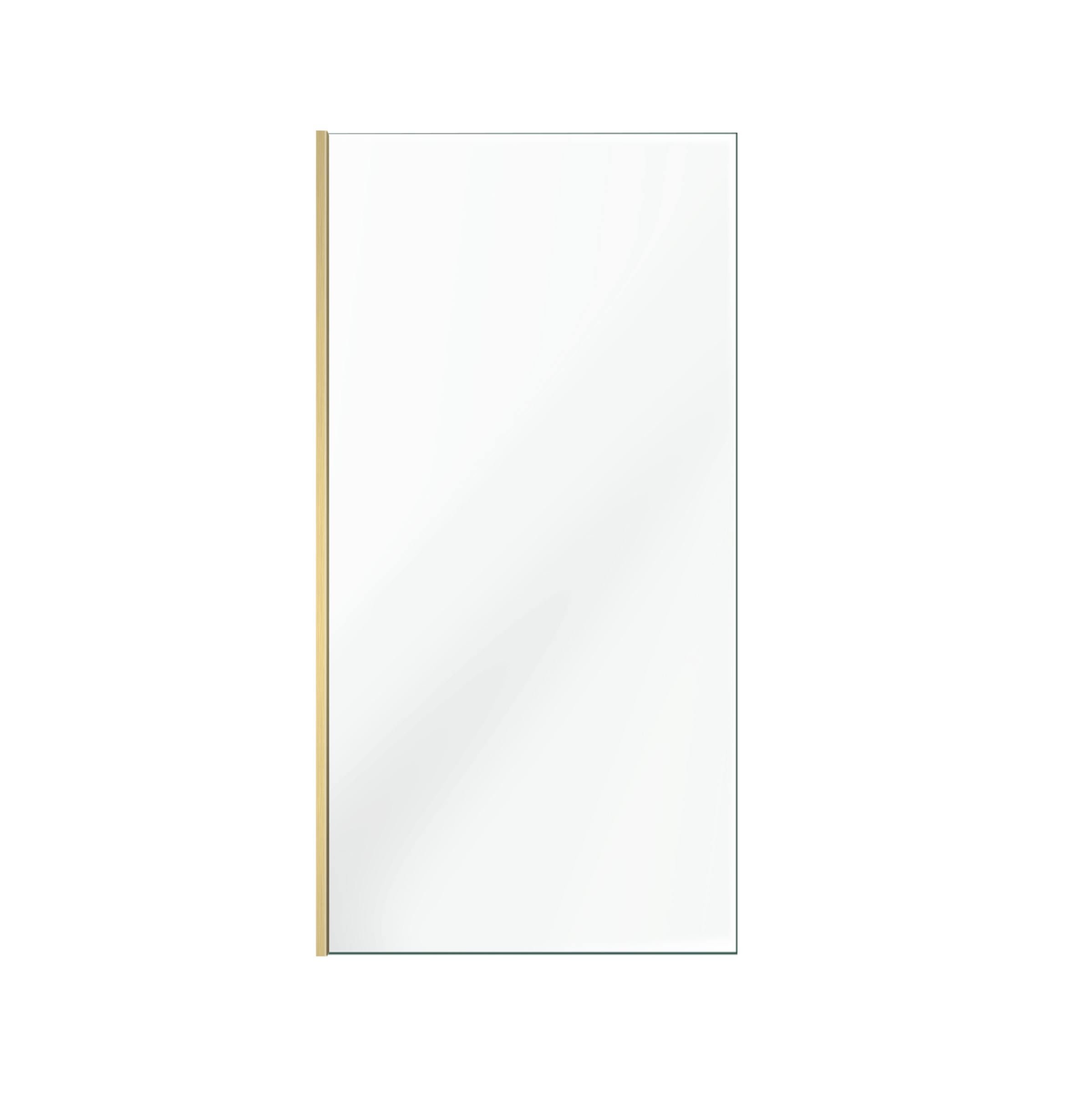 Paroi de douche à l'italienne 100x200 cm verre trempé 8 mm - Or Doré Brossé - FREEDOM 2 GOLD - 3