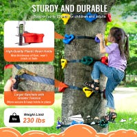 Lot de 2 supports d'escalade pour enfants et adultes, grandes poignées murales pour intérieur et Lot de 2 supports d'escalade pour enfants et adultes, grandes poignées murales pour intérieur et
