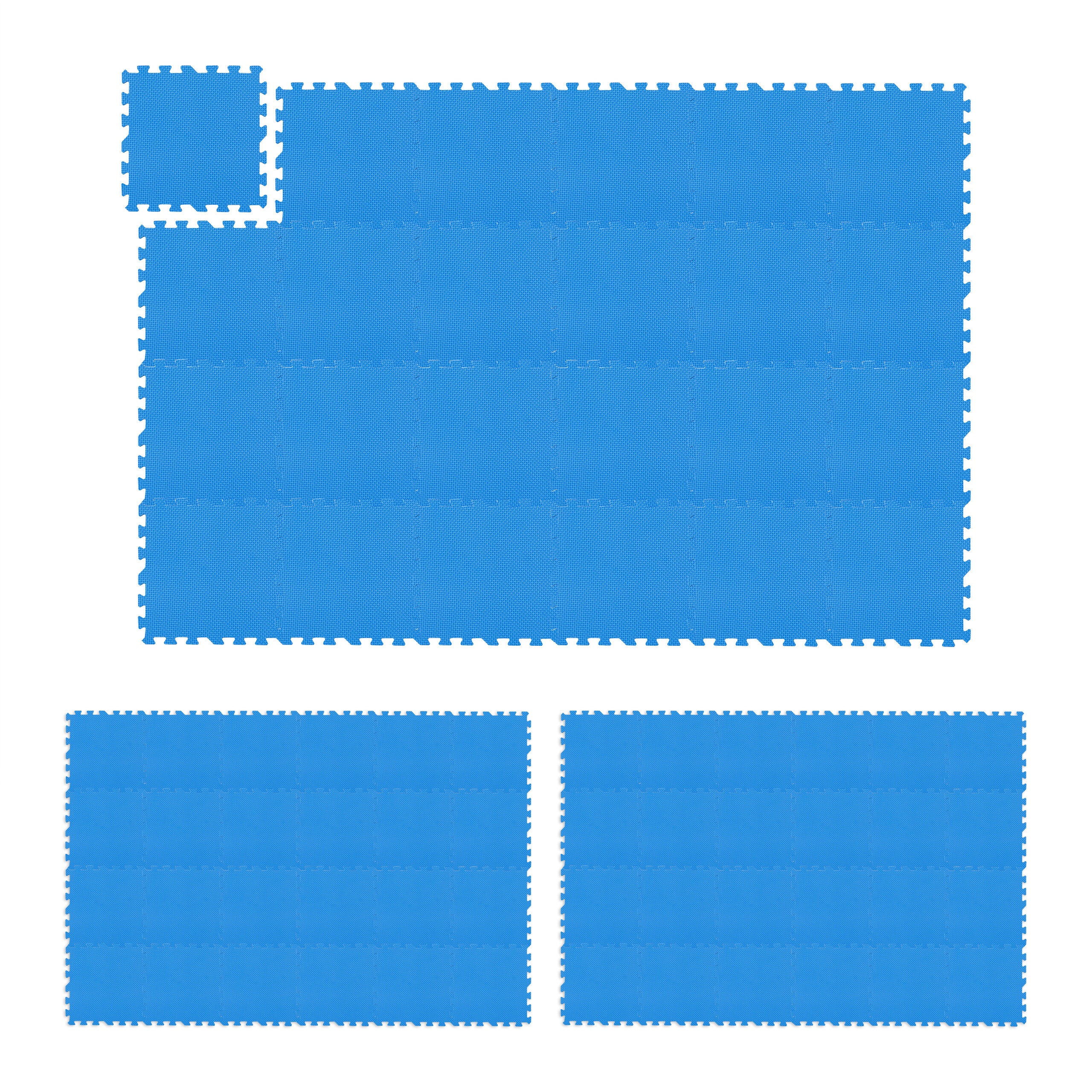 72 piezas suelo goma eva, alfombra puzzle, esterilla fitness, tatami gimnasio, 6,48 m², 30x30 cm, azul