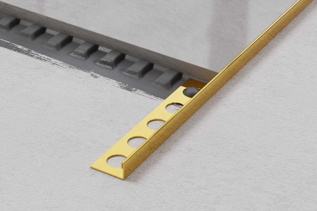 Profilo Di Transizione Per Piastrelle In Alluminio – 2 Pezzi Da 135 Cm, Angolare Oro Per Protezione Bordi E Giunzioni Pavimento
