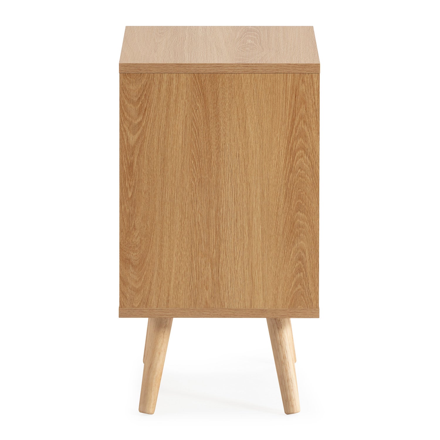 Mesita de noche Telmo 2 cajones color Roble - 5