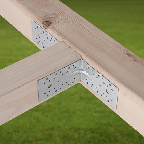 Lot de 12 Cornières en acier 150x150x80 mm - Equerres de fixation galvanisées renforcées - Connecteurs d'angle - KOTARBAU - 6