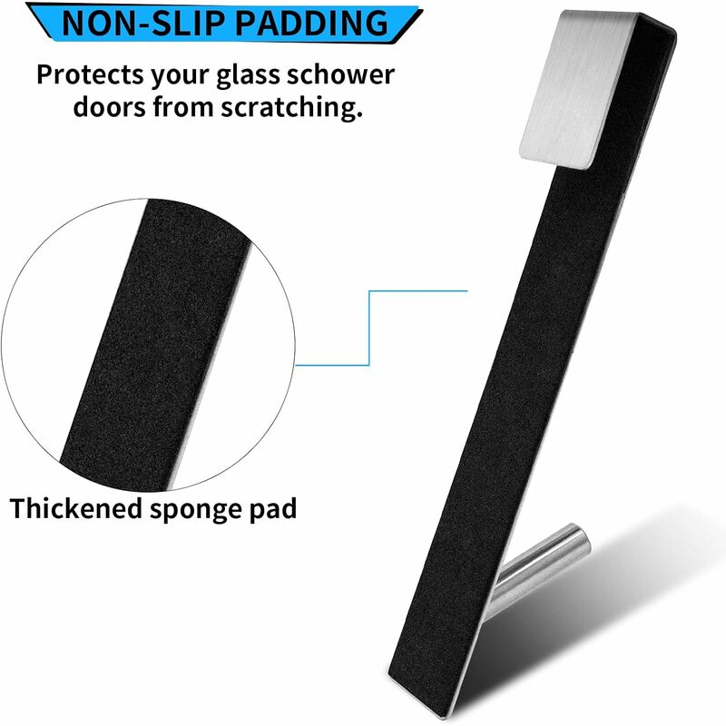 2 Ganci Per Porta Doccia In Acciaio Inox - Estensibili Senza Fori - Foto 6