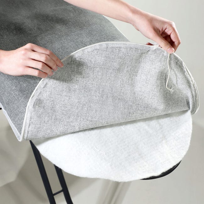 Copriasse Da Stiro KADAX Con Coulisse - Rivestimento Universale In Cotone 120x40cm, Grigio Cerchio - Foto 9