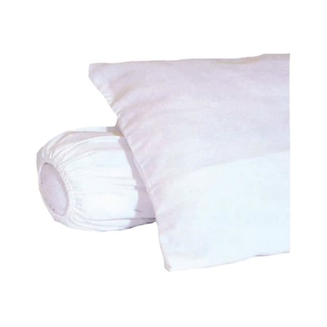 Sous-taie doreiller molleton 100% coton gratte 60x60 cm blanc
