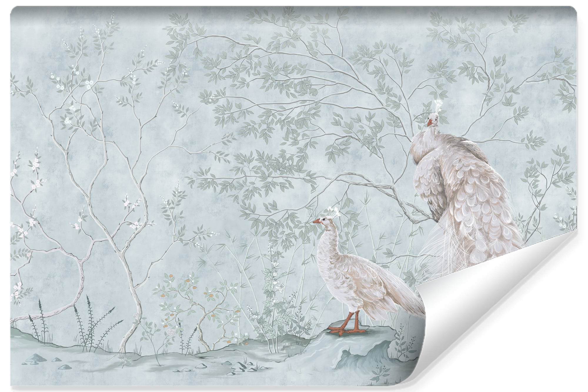 Vlieseline Papier Peint Photo Pour Salon PAONS Plantes Style Vintage