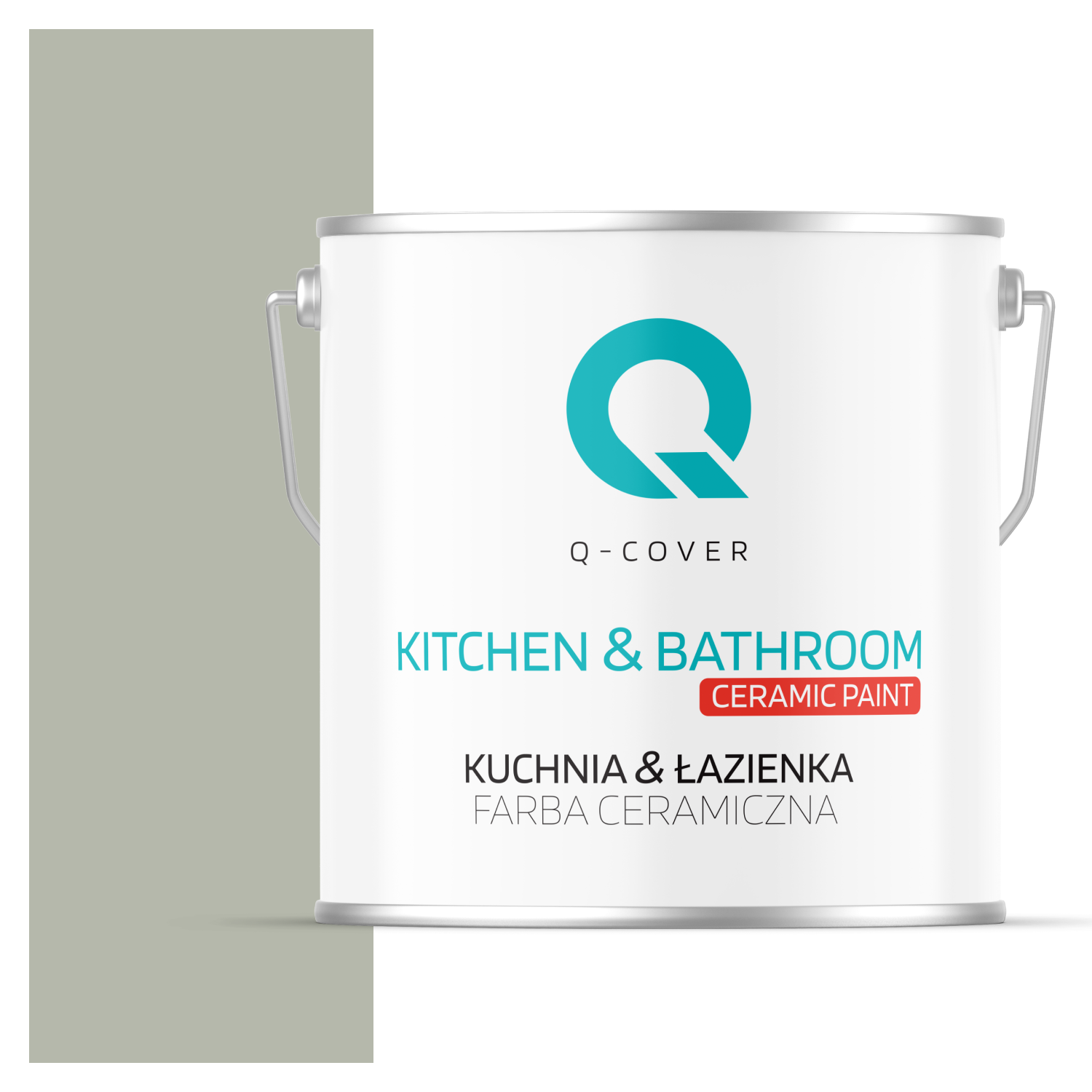 Farba Ceramiczna Kuchnia &amp; Łazienka Q-Cover Khaki H1747 Głęboki Mat 5L