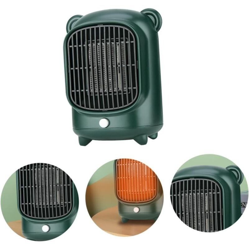 Mini grzejnik elektryczny 500 W, 2 tryby, do łazienki, sypialni, biura, z zabezpieczeniem przed przegrzaniem i przewróceniem