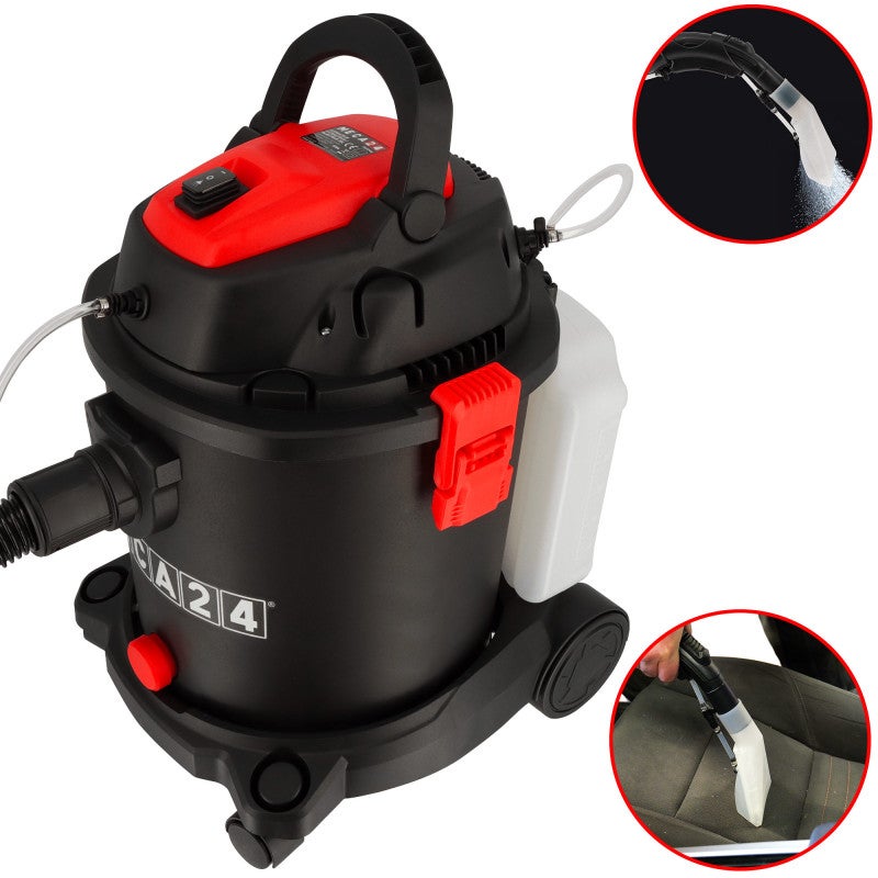 Aspirateur injecteur extracteur - 1200W - 20L - 3en1 - Pulvériser Nettoyer et Aspirer - Intérieur des voitures - Siège et Tapis - 3
