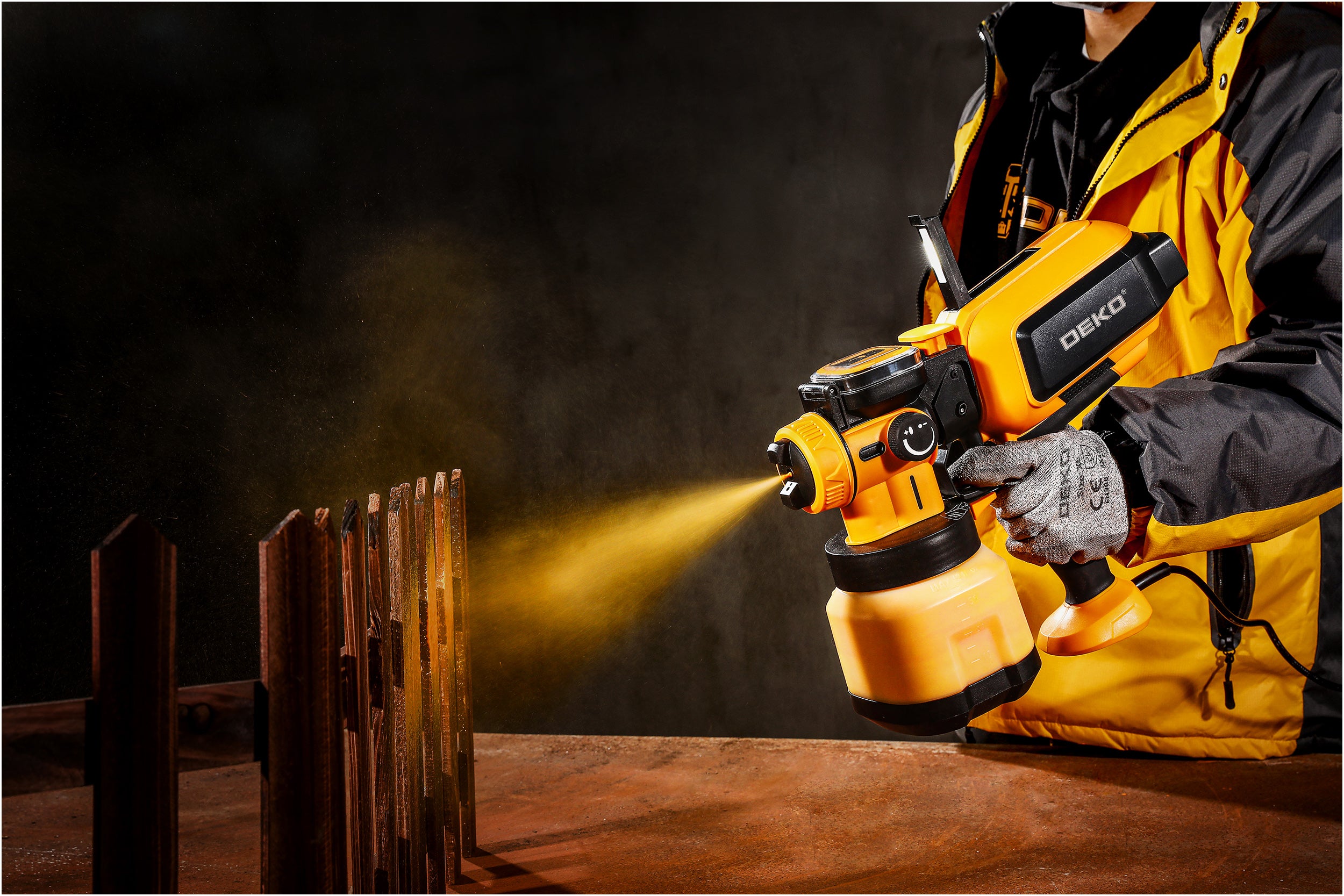 Pistolet malarski elektryczny przewodowy DEKO 120 DIN 600 W agregat do malowania - 5