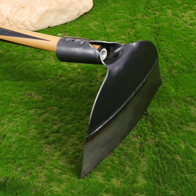 Azada de jardinería - Azada manual de acero inoxidable de 22,5 cm con hoja afilada y resistente, azada de jardín sólida para cavar, desherbar y afloj - 5