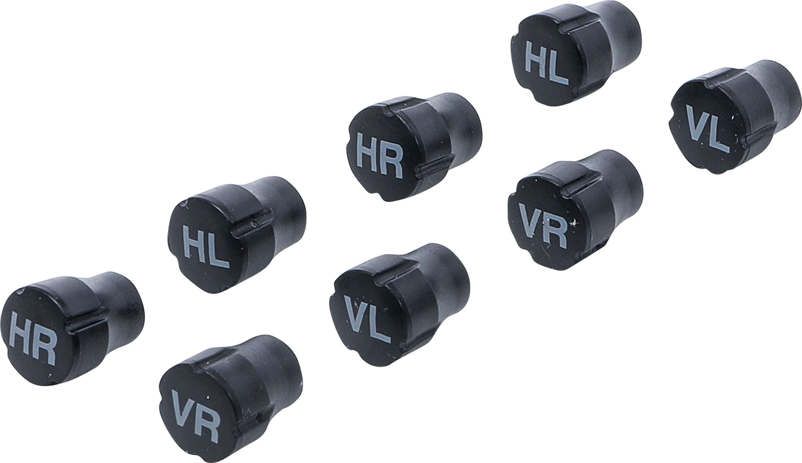Marcraft – 4 Cappucci Per Valvole Pneumatici Colore Viola, Filetto In Ottone, Guarnizione In Gomma, Universali Per Auto, Moto, Bici, SUV - 4