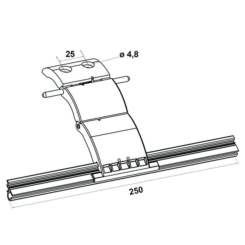 Attache verrou renforcée 2 maillons lame 8 mm - 2