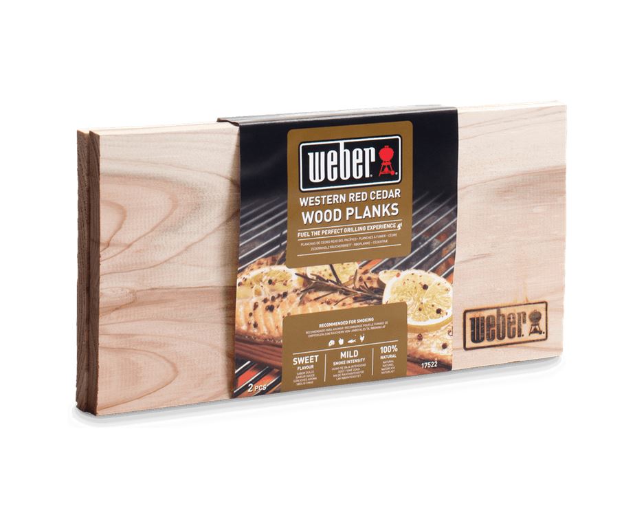 Planches à fumer WEBER - cèdre - 2pcs - 15x30cm - 8