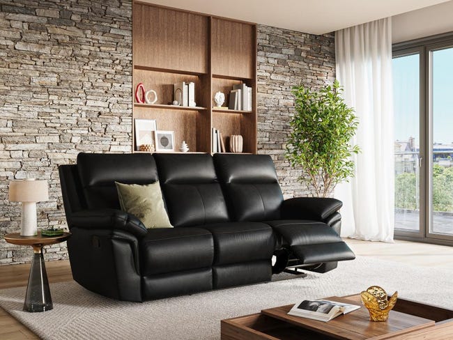 Soggiorno Stock Divani In Pelle DIVANO SALOTTO PELLE ROSSO MODERNO