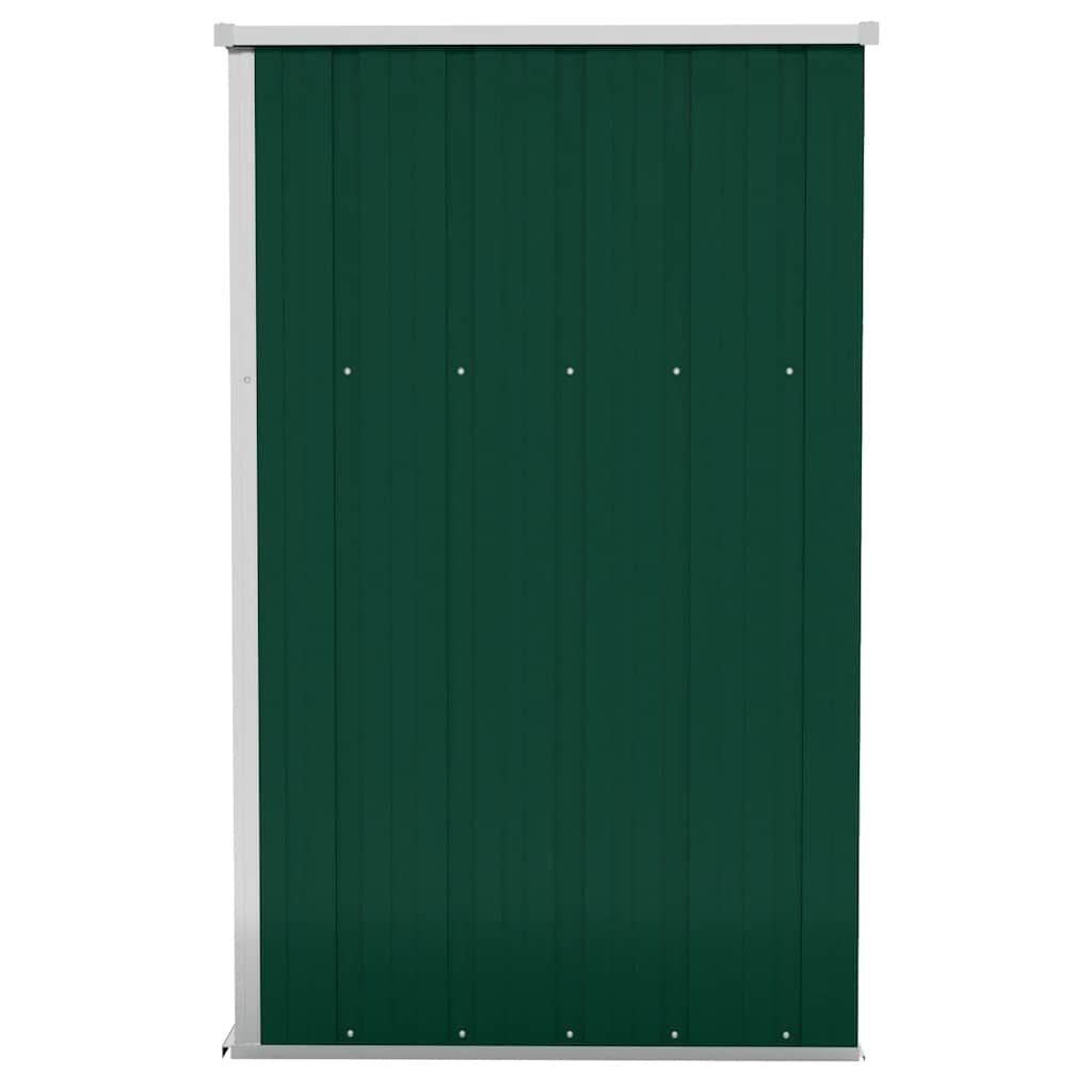 Caseta de jardín pared acero galvanizado verde 118x100x178cm vidaXL - 5